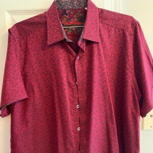 Robert Graham Men’s Short Sleeve Button-Up Shirt | Size XL